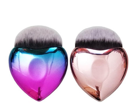 Brocha de base en forma de corazón Brocha de maquillaje portátil para rubor Herramientas de belleza profesionales