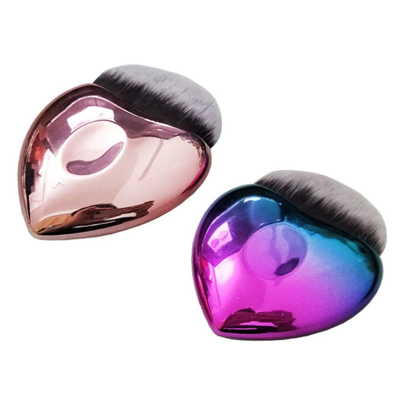 Pinceau à fond de teint en forme de cœur Pinceau à blush de maquillage portable Outils de beauté professionnels