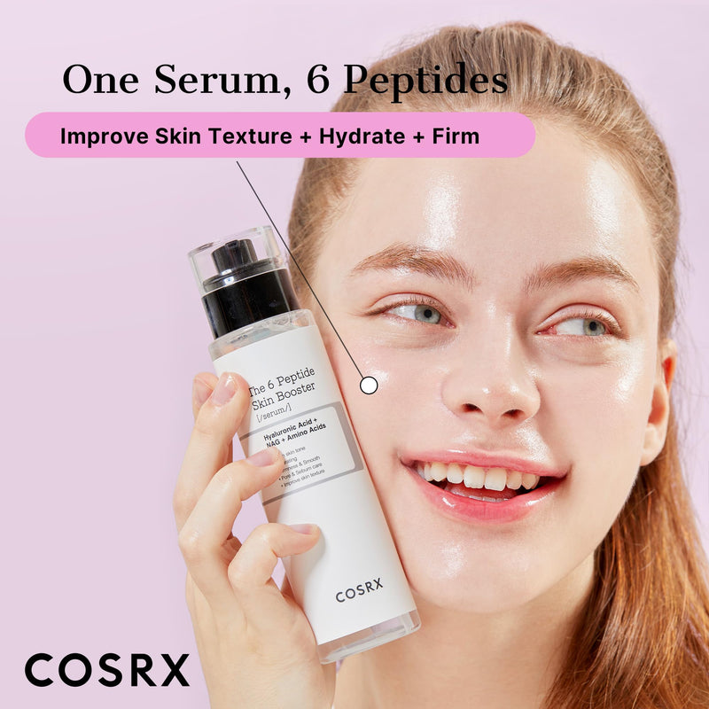 COSRX 6X Peptide Collagen Booster Toner Serum, Niacinamide & Hyaluronic Acid Facial Essence for All Skin Types, Korean Skin Care, Paraben Free, 150mL/5.07 Fl.Oz